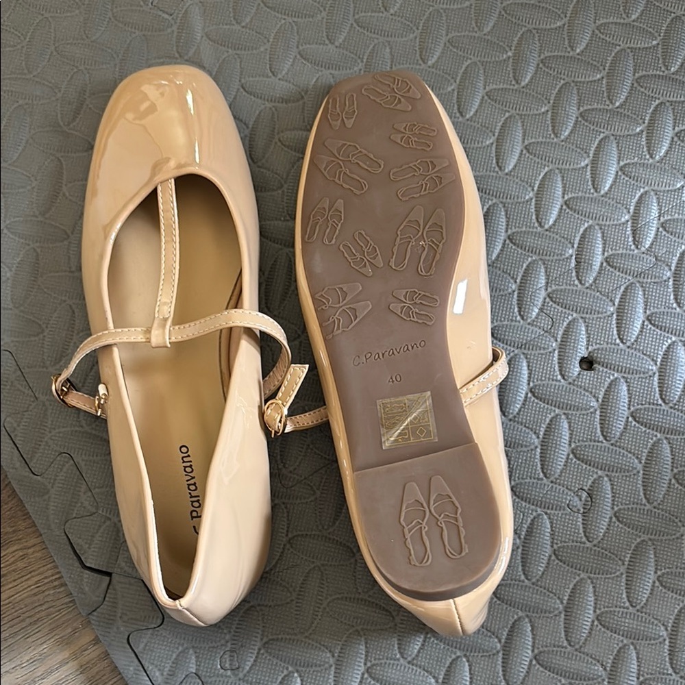 Nude Patent Ballet Flats